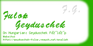 fulop geyduschek business card